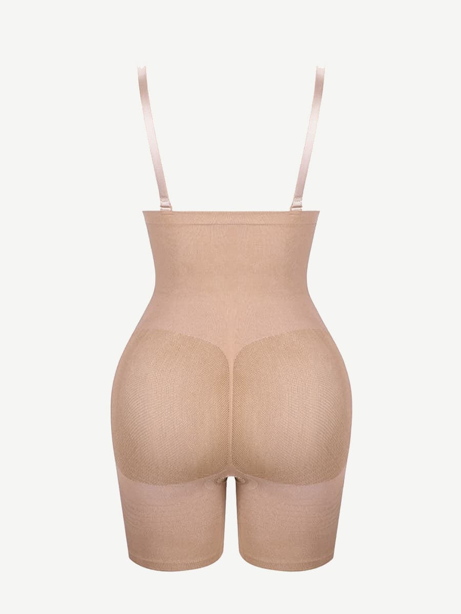 High Waisted Black Seamless Shapewear with Bra Clips for Firm Support - FirmaHold