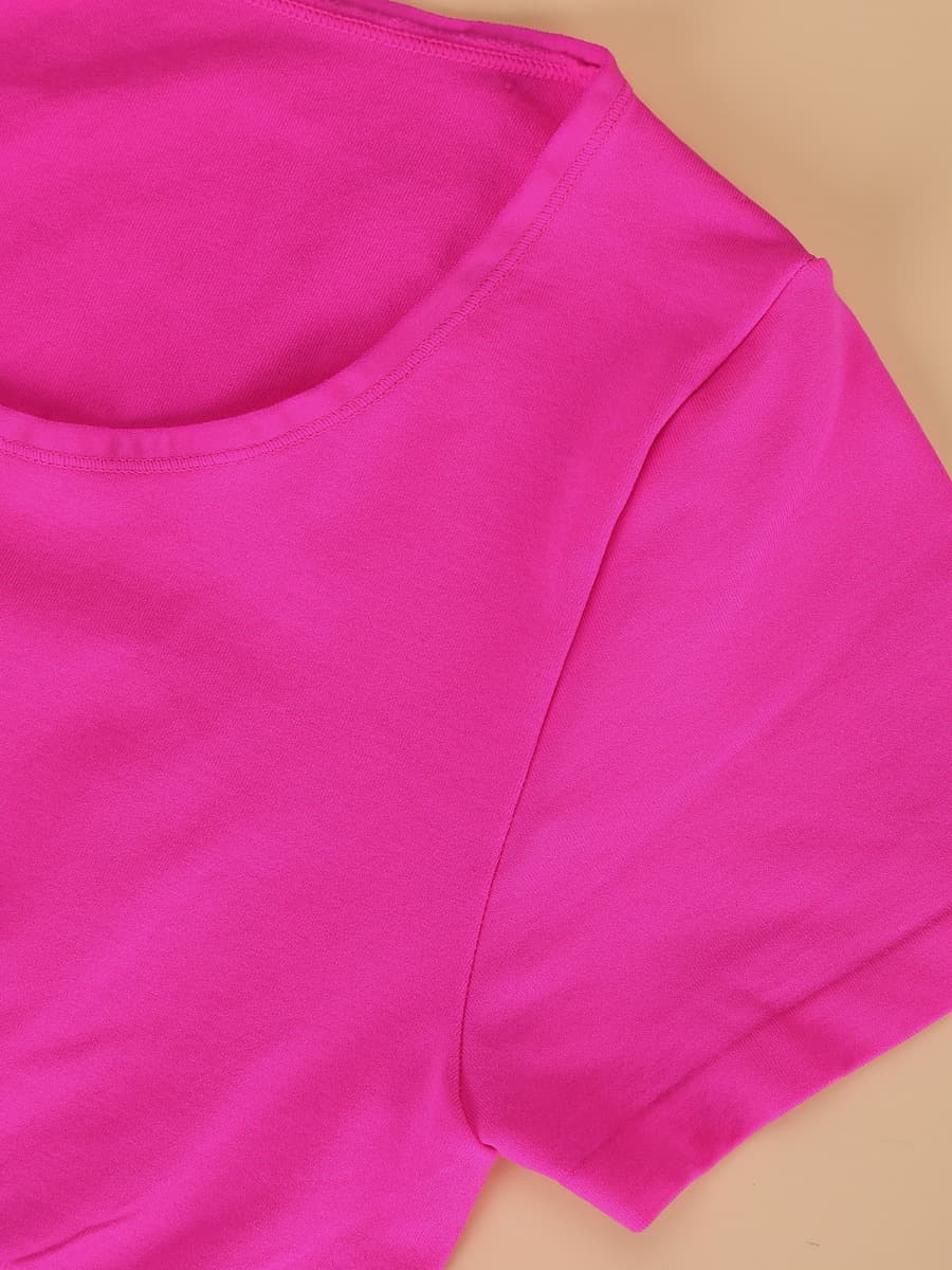 Short-Sleeve Seamless Tummy Control Bodysuit - FirmaSculpt