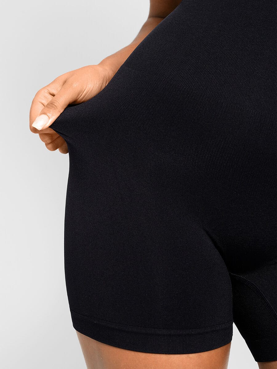 Round Neck U-Back Shaping Bodysuit with Removable Cups - FirmaSculpt