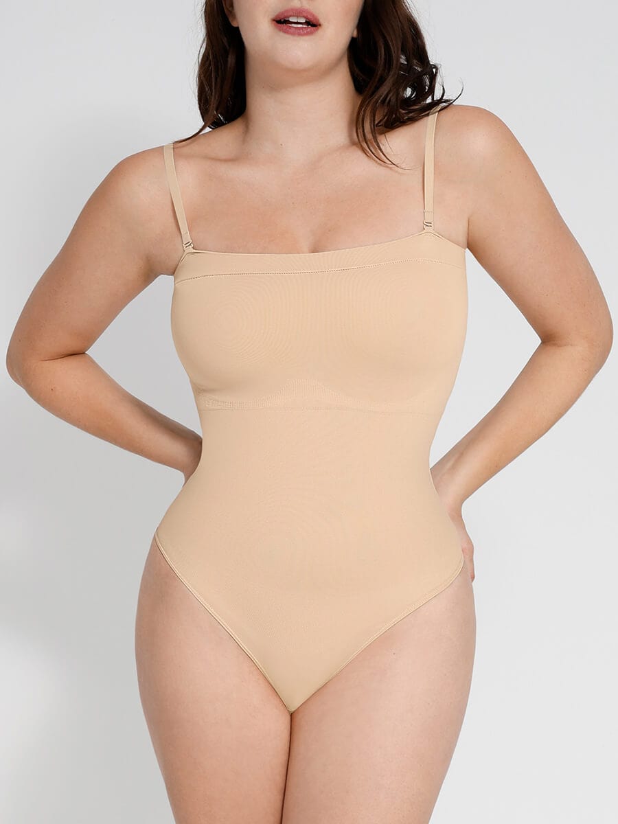 Eco-Friendly Seamless Shaping Bodysuit with Removable Straps - FirmaFlex