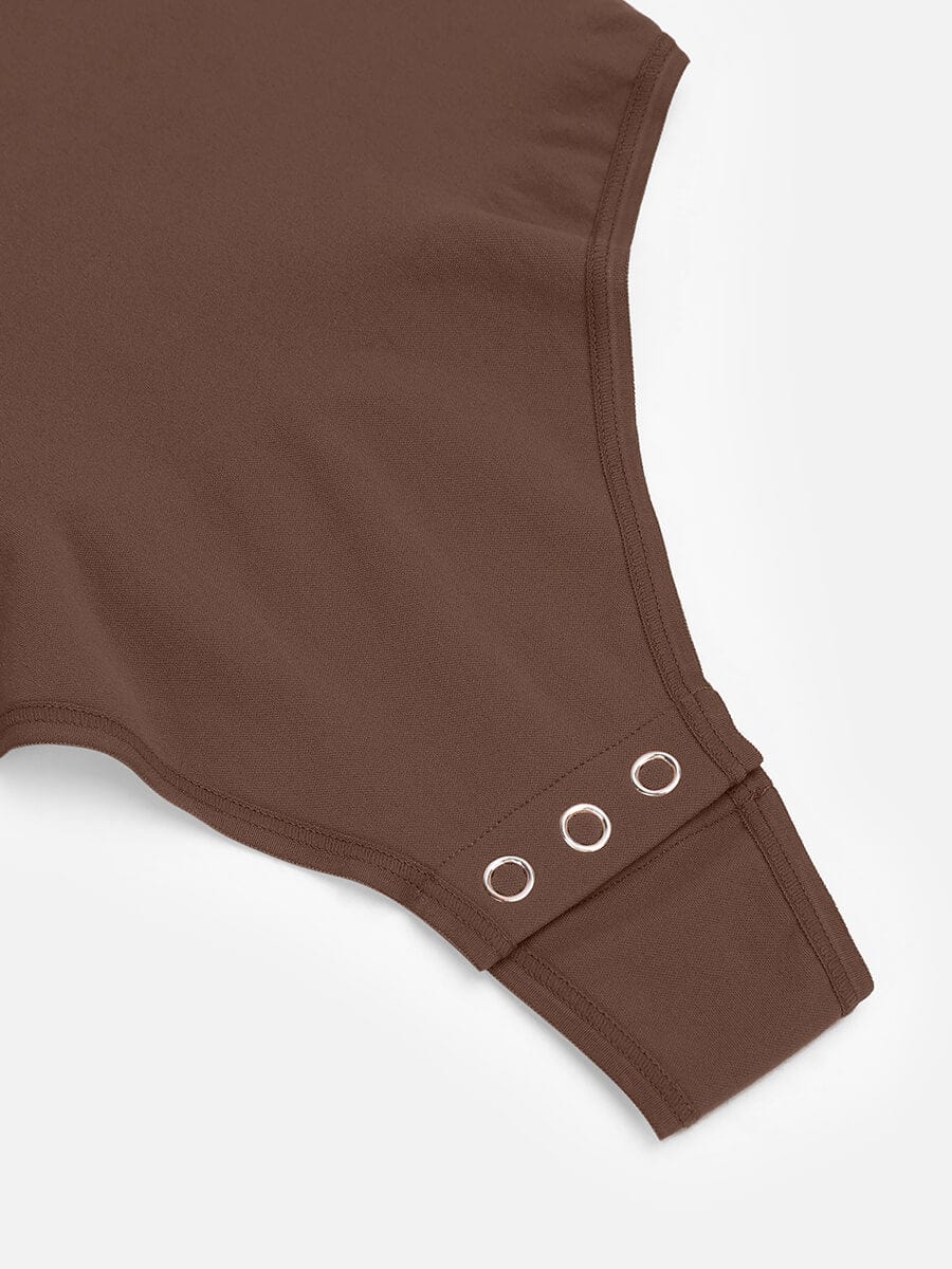 Seamless Long Sleeve Chest Support Tummy Control Thong Bodysuit - FirmaSculpt