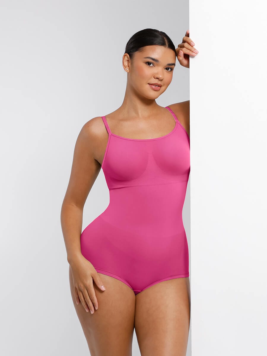 Seamless Waist and Abdomen Shaping Bodysuit with Adjustable Straps - FirmaSmooth