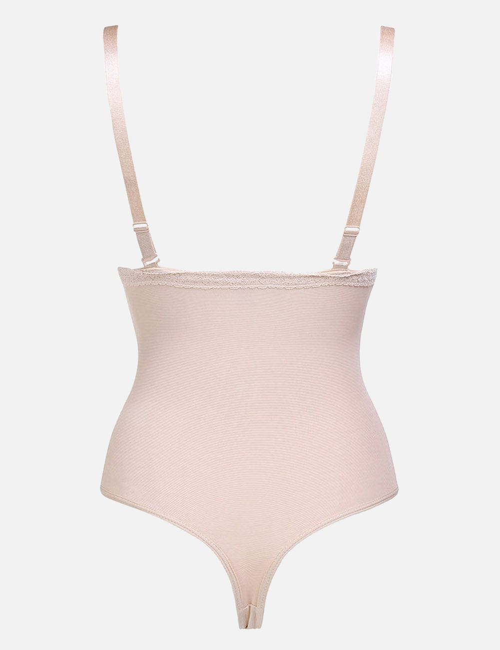 Nude Adjustable Straps Full Body Shaper Underbust Tummy Control Panties - FirmaControl