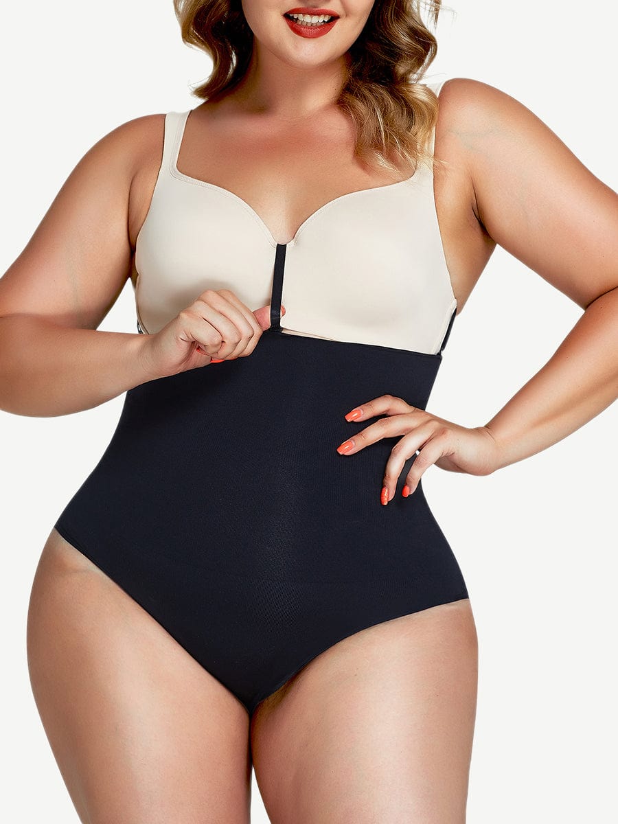 High Elasticity Large Size Tummy Control Panties with Buckle - FirmaHold