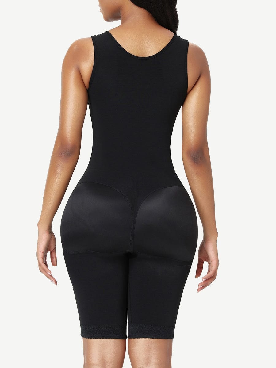 Post Surgery Full Body Shaper with Zipper and Open Crotch - FirmaActive