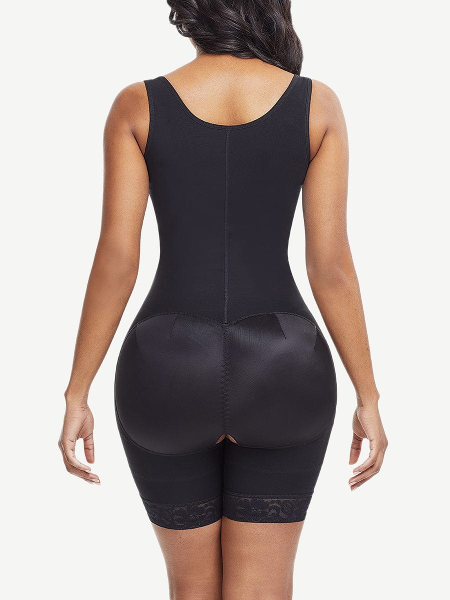 Post Surgery Compression Tummy Control Full Body Shaper With Hook-and-Eye Zipper Closure - FirmaHold