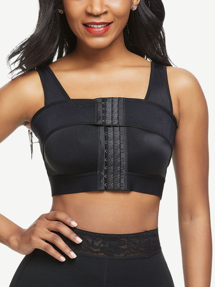 Post-surgical Mastectomy Bra with Adjustable Hooks and Compression - FirmaActive