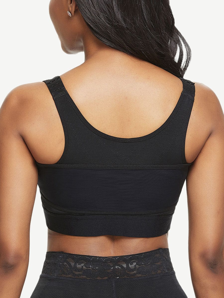 Post-surgical Mastectomy Bra with Adjustable Hooks and Compression - FirmaActive