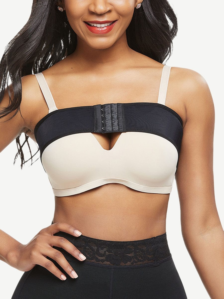 Post-surgical Mastectomy Bra with Adjustable Hooks and Compression - FirmaActive