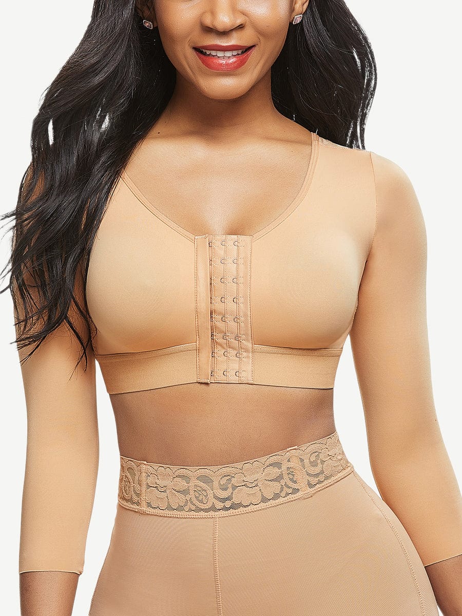 Post-surgical Crop Shapewear with 3-Row Hooks Plus Size – FirmaActive