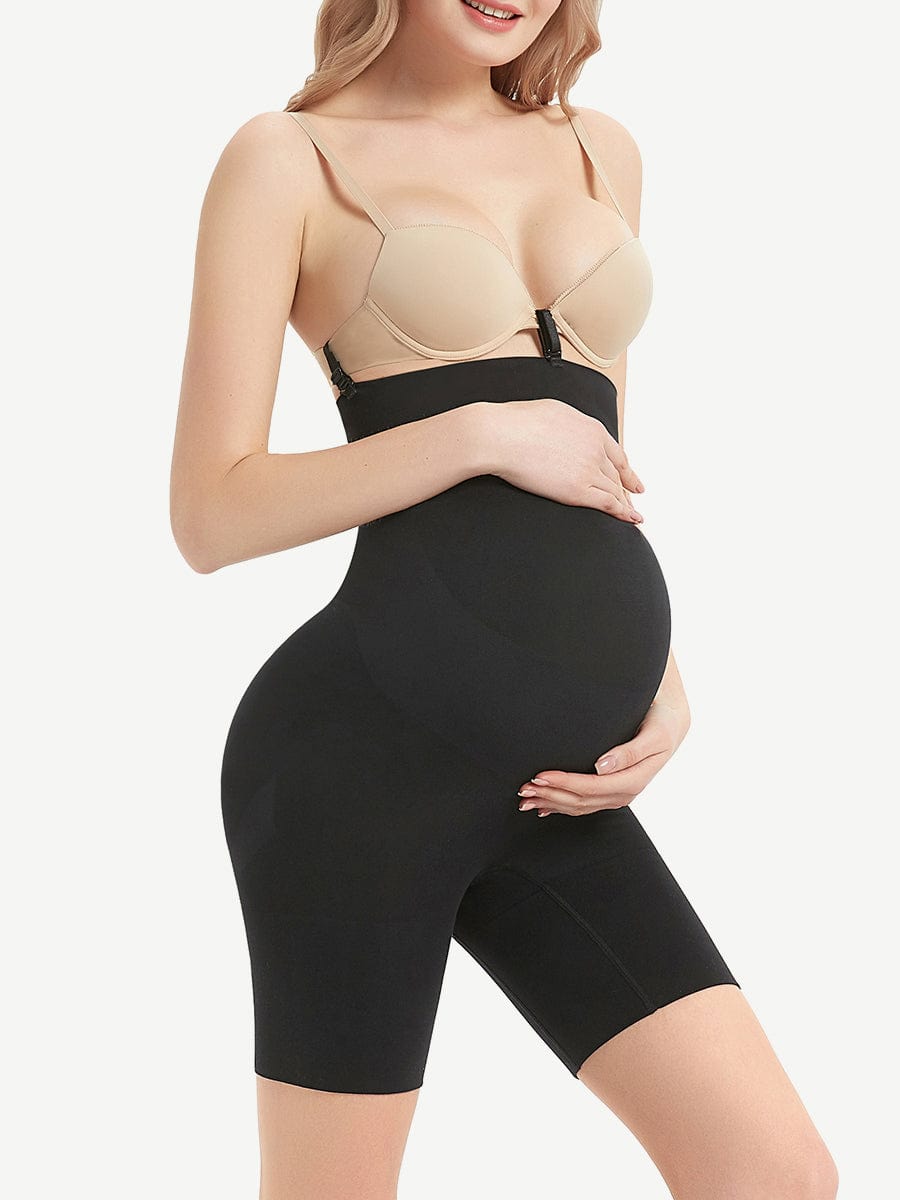 Seamless Black Maternity Panty with Soft-Touch Comfort - FirmaActive