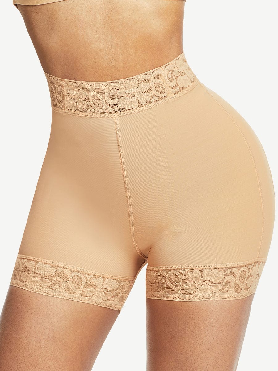 High Waist Lace Butt Enhancer Panty Curve Smoothing Fajas - FirmaLift