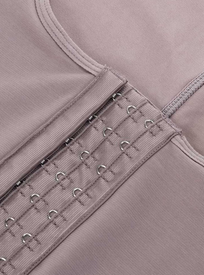 Full Body Compression Shapewear with Three Hook Open Crotch - FirmaActive