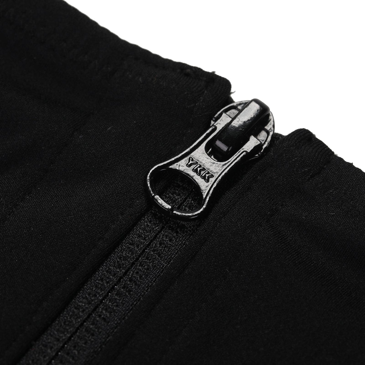 Black Waist Trainer Leggings with Zipper and Hourglass Shaping - FirmaActive