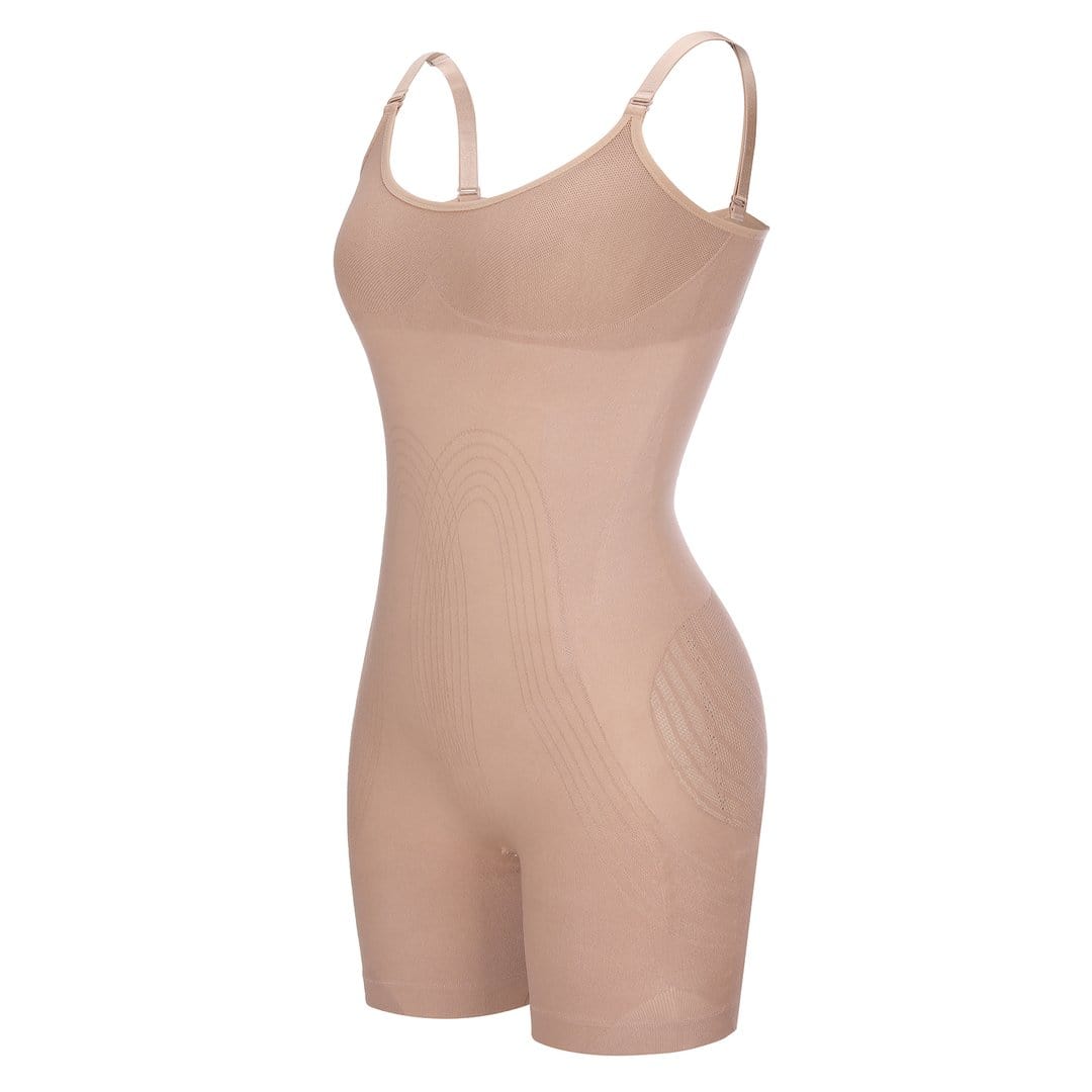 Seamless Open Gusset Happy Butt Bodysuit Shapewear - FirmaActive