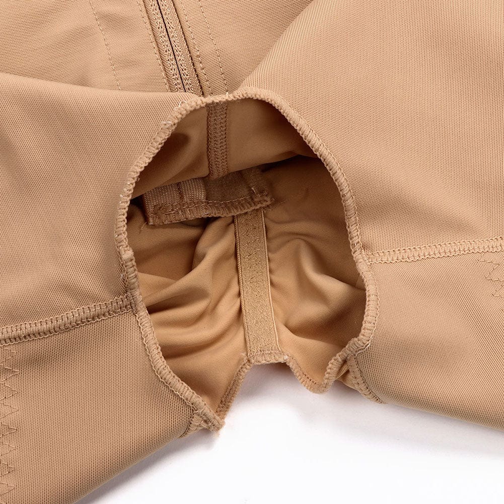 Post Surgery Compression Tummy Control Full Body Shaper With Hook-and-Eye Zipper Closure - FirmaHold