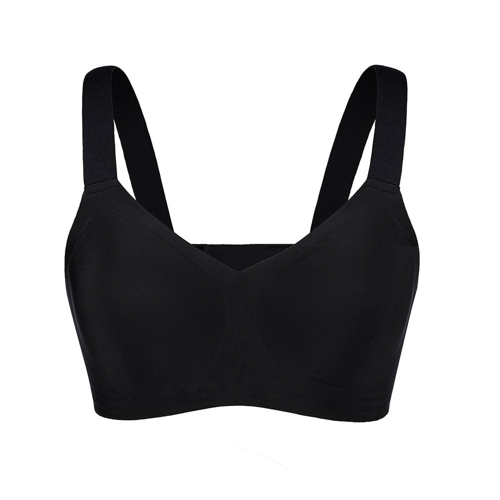 Black Seamless Shapewear Bra with Removable Pads - FirmaActive