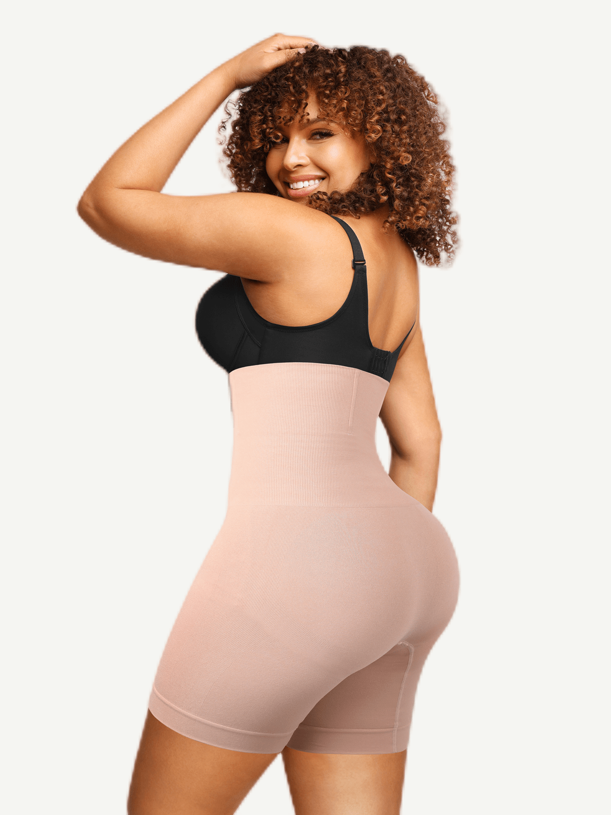 Seamless Double-Layer Tummy Panel Shapewear Shorts with Butt Lift - FirmaHold