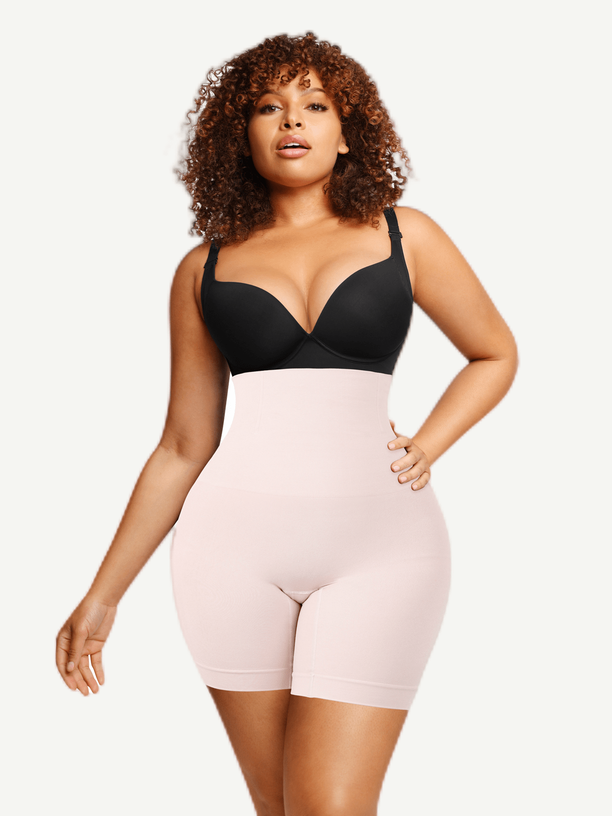 Seamless Double-Layer Tummy Panel Shapewear Shorts with Butt Lift - FirmaHold