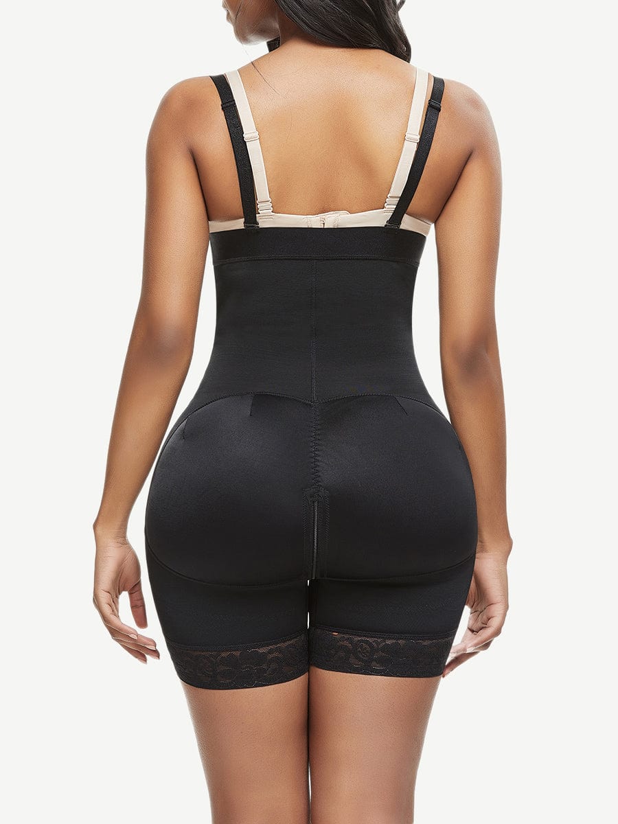 Big Size Lace Trim Postoperative Full Body Shaper - FirmaHold