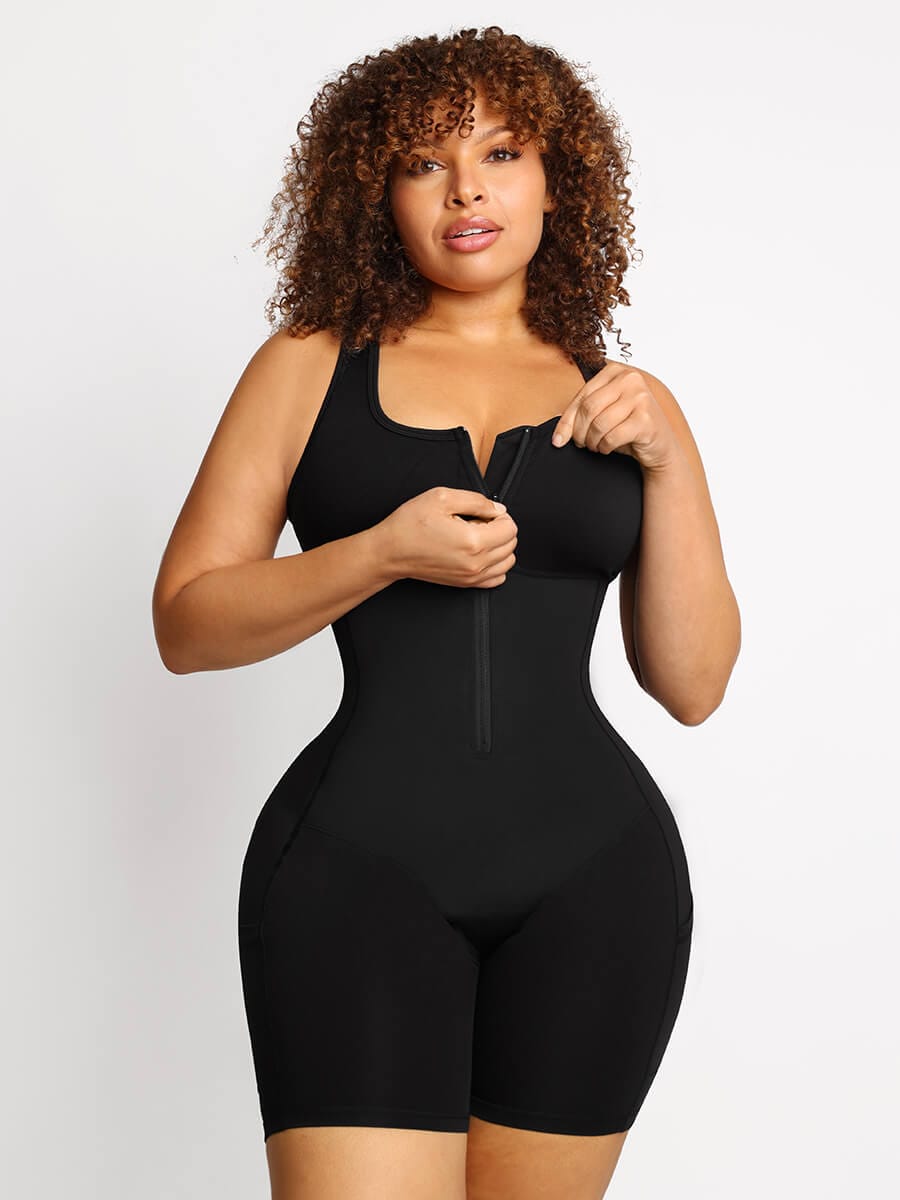 Stretch Athletic Shaping Jumpsuit with Pockets - FirmaActive