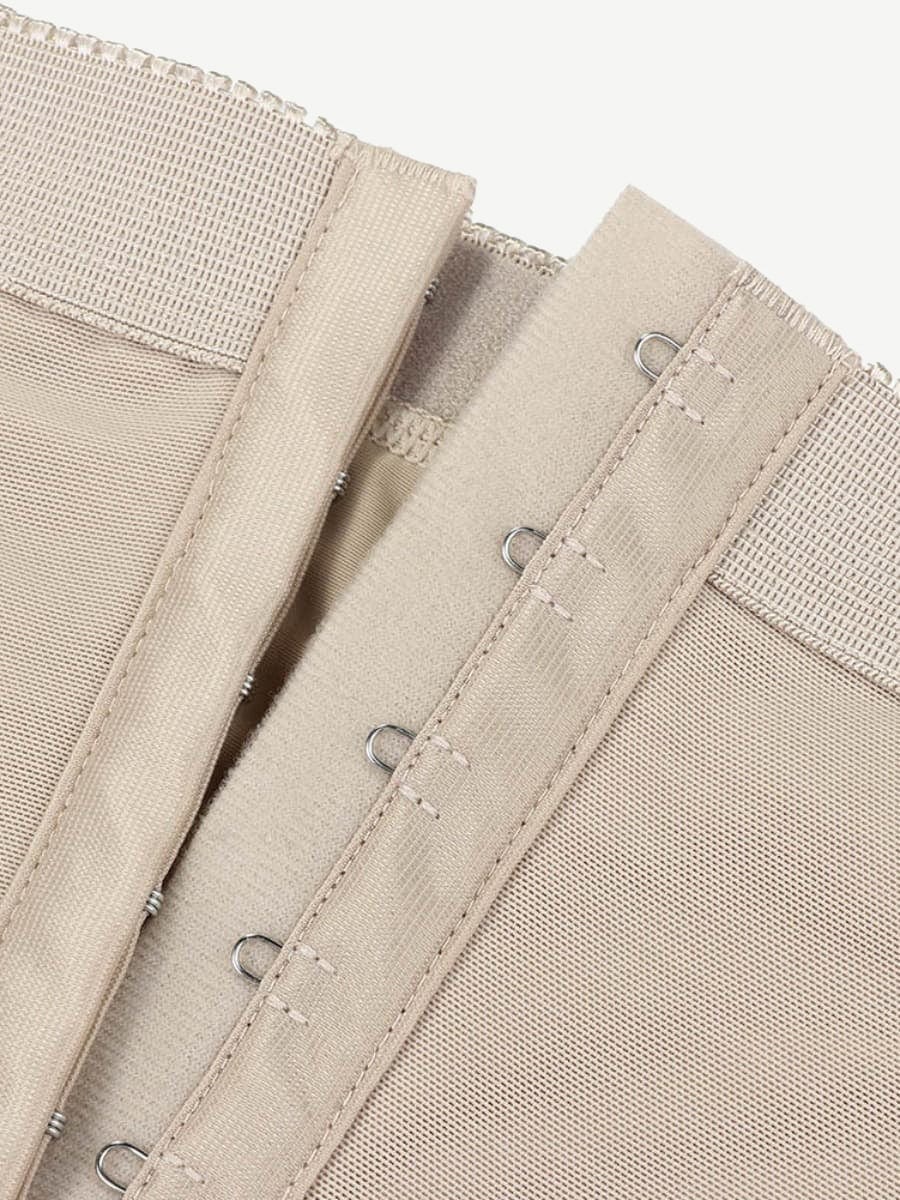 High Waist Open Butt Shapewear Shorts with Front Hooks - FirmaLift