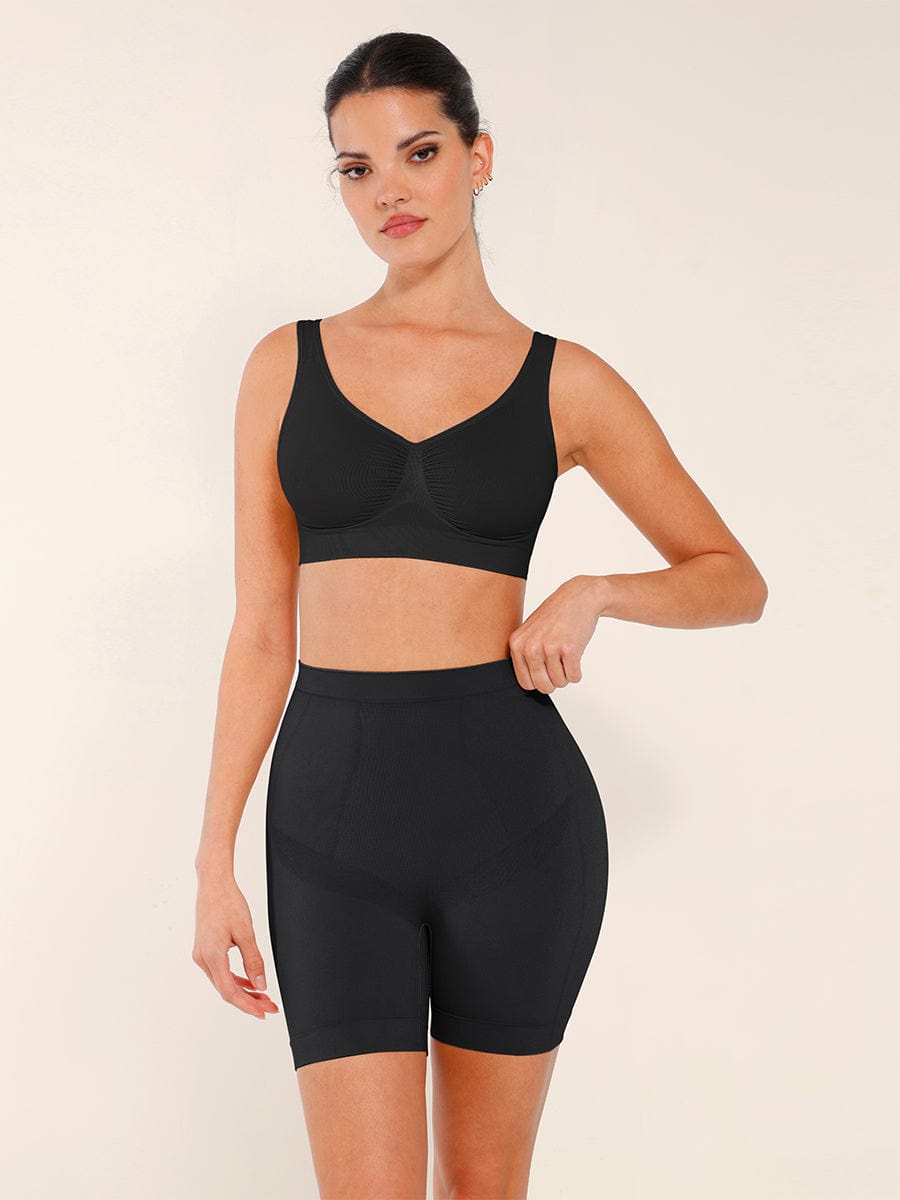Seamless Slimming Mid-Waist Tummy Control Boyshorts - FirmaLift
