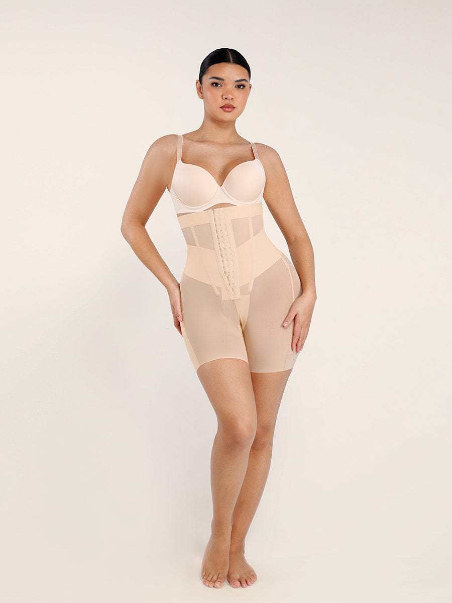 High-Waisted Shaping Briefs with Breathable Mesh and Butt Lifter - FirmaHold
