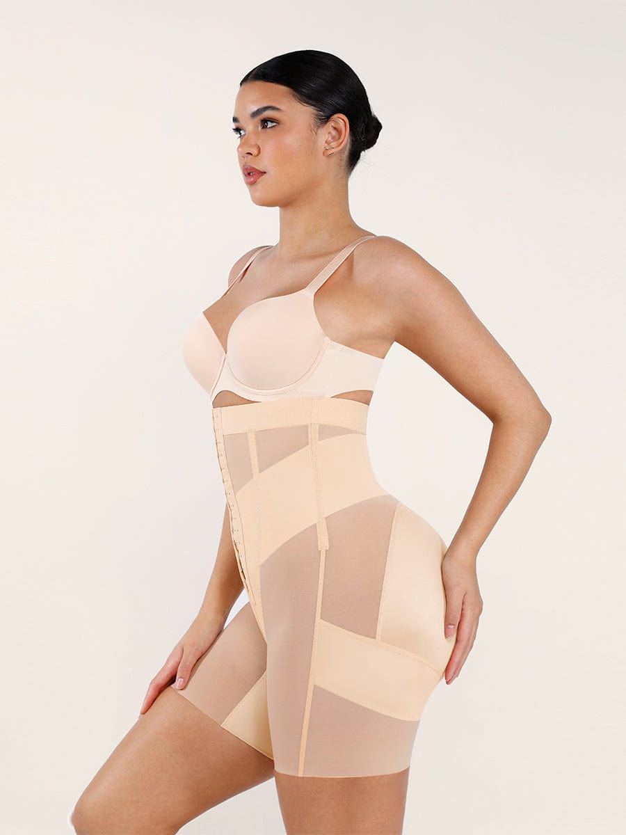 High-Waisted Shaping Briefs with Breathable Mesh and Butt Lifter - FirmaHold