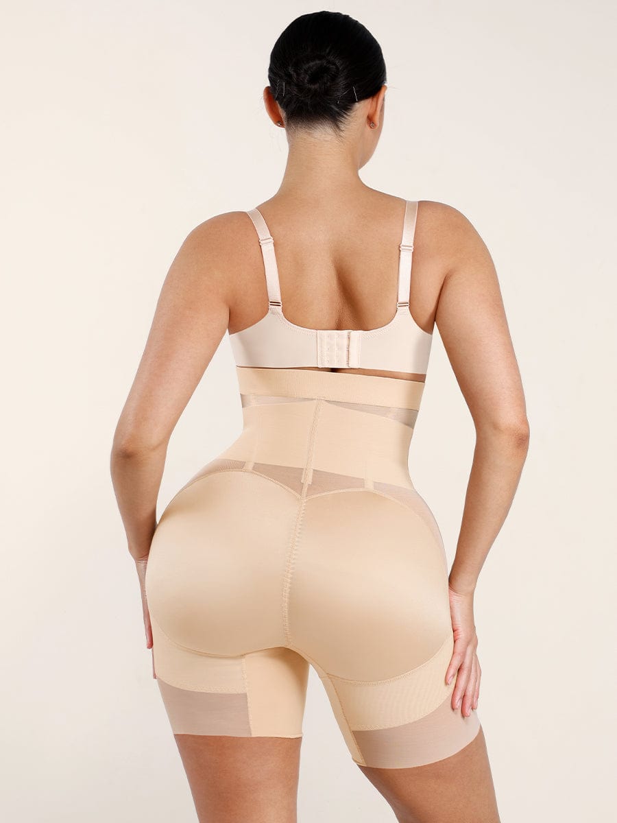 High-Waisted Shaping Briefs with Breathable Mesh and Butt Lifter - FirmaHold