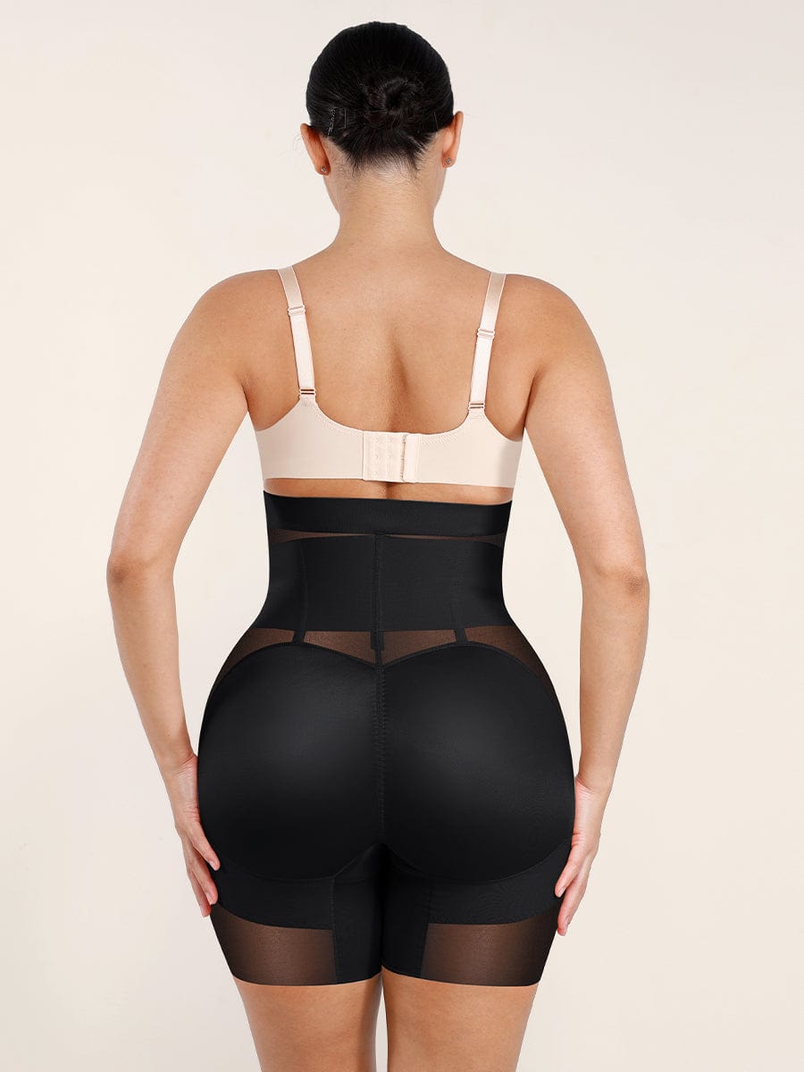 High-Waisted Shaping Briefs with Breathable Mesh and Butt Lifter - FirmaHold