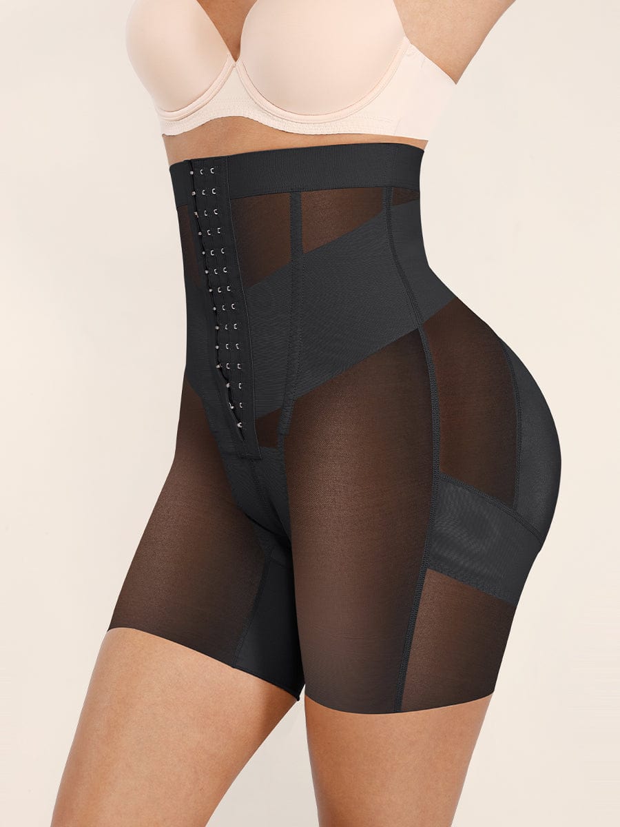 High-Waisted Shaping Briefs with Breathable Mesh and Butt Lifter - FirmaHold