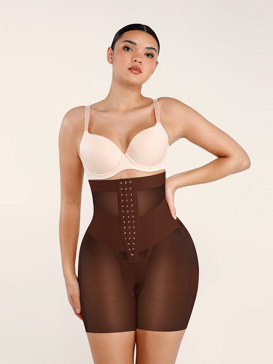 High-Waisted Shaping Briefs with Breathable Mesh and Butt Lifter - FirmaHold