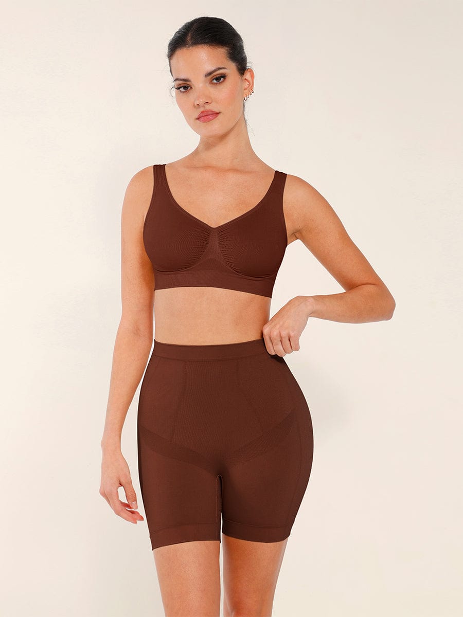 Seamless Slimming Mid-Waist Tummy Control Boyshorts - FirmaLift