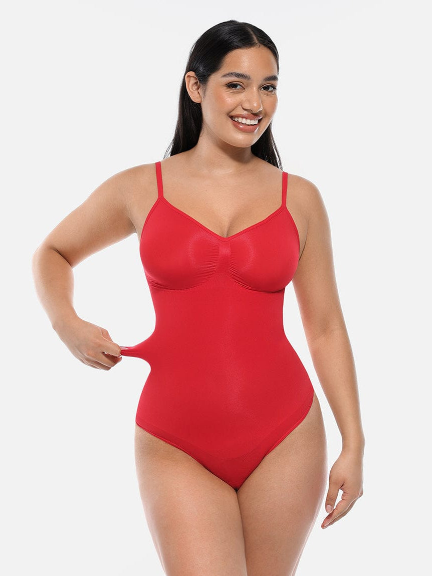 Seamless Covered Bust Jumpsuit Thong Bodysuit - FirmaActive
