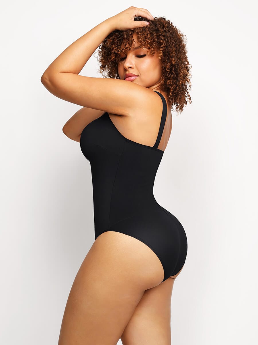 Square Collar Elastic Sexy Shaping Bodysuit - FirmaFlex