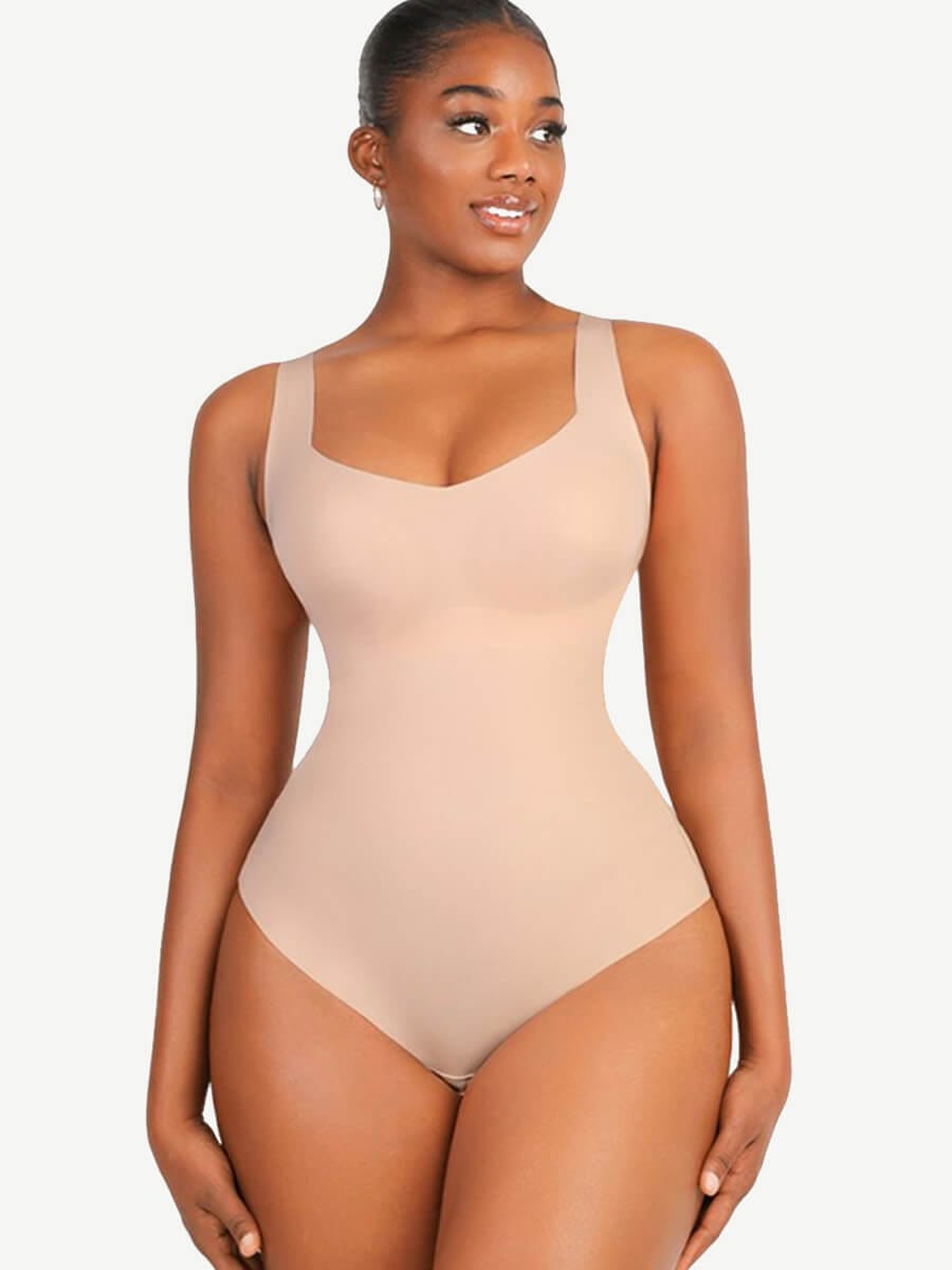 Air Slim V Neck Fit 3 in 1 Bodysuit Shapewear - FirmaActive