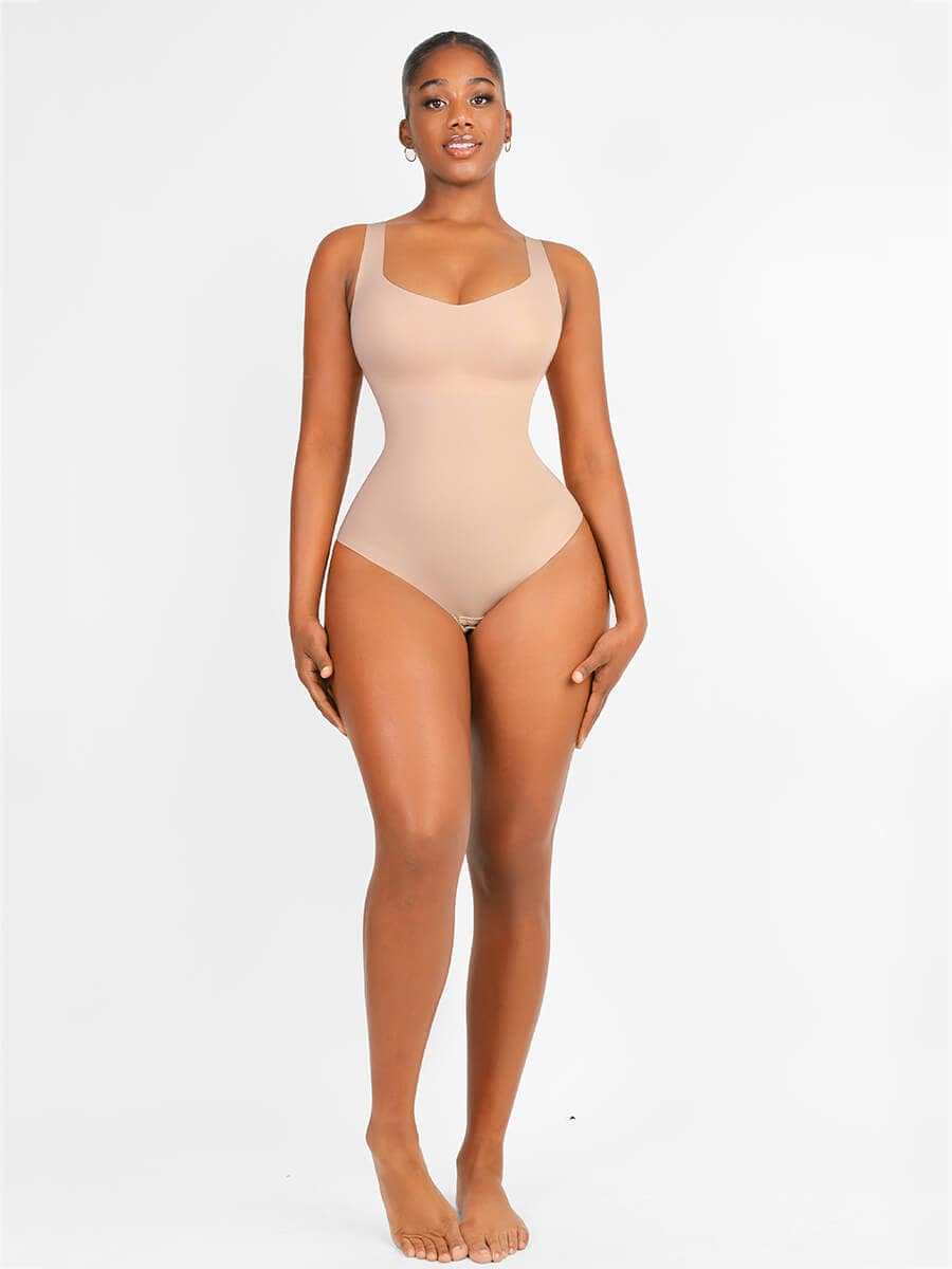 Air Slim V Neck Fit 3 in 1 Bodysuit Shapewear - FirmaActive
