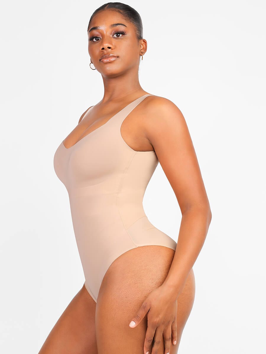 Air Slim V Neck Fit 3 in 1 Bodysuit Shapewear - FirmaActive