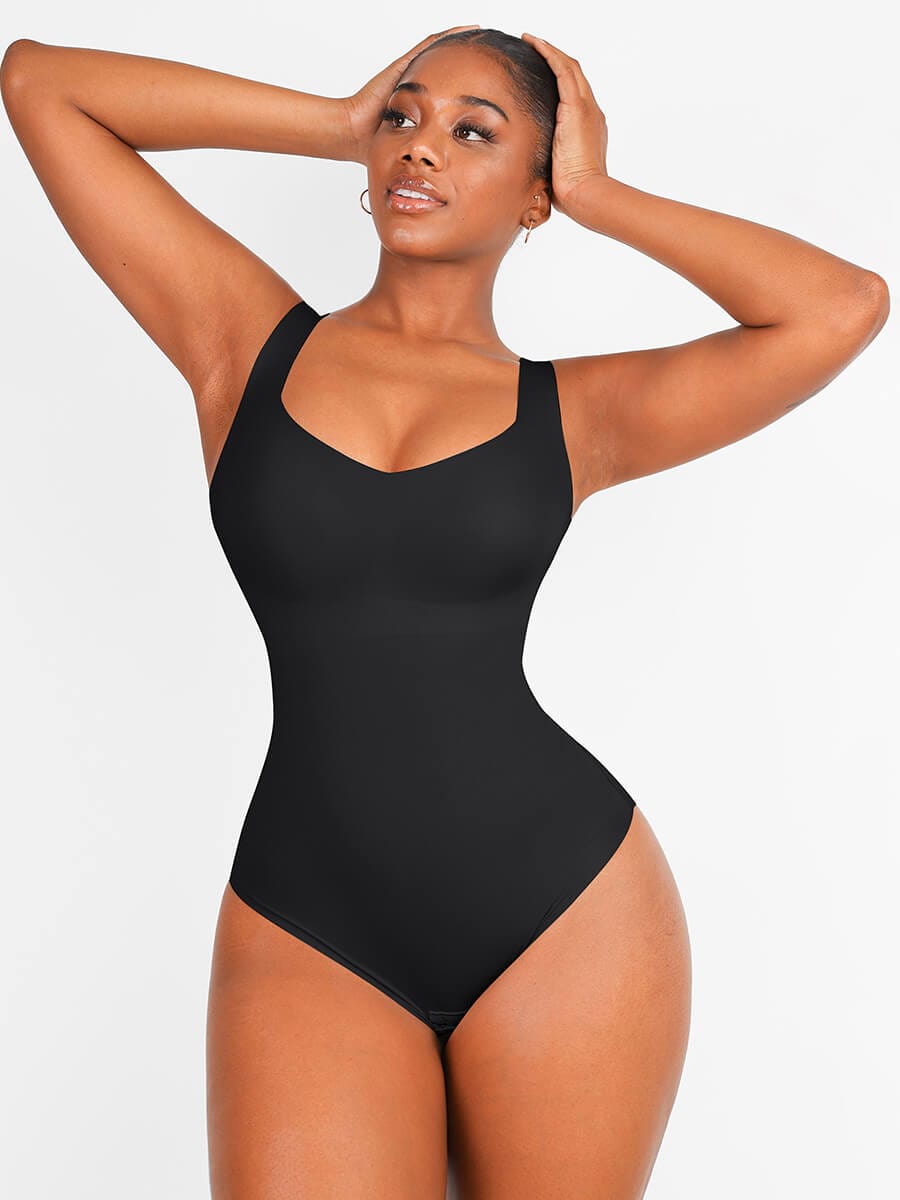 Air Slim V Neck Fit 3 in 1 Bodysuit Shapewear - FirmaActive