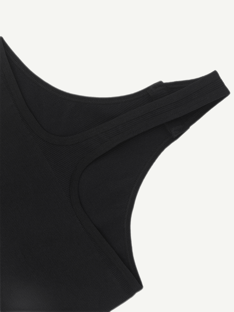 Long-Sleeve V-Neck Tummy Control Seamless Bodysuit - FirmaSculpt