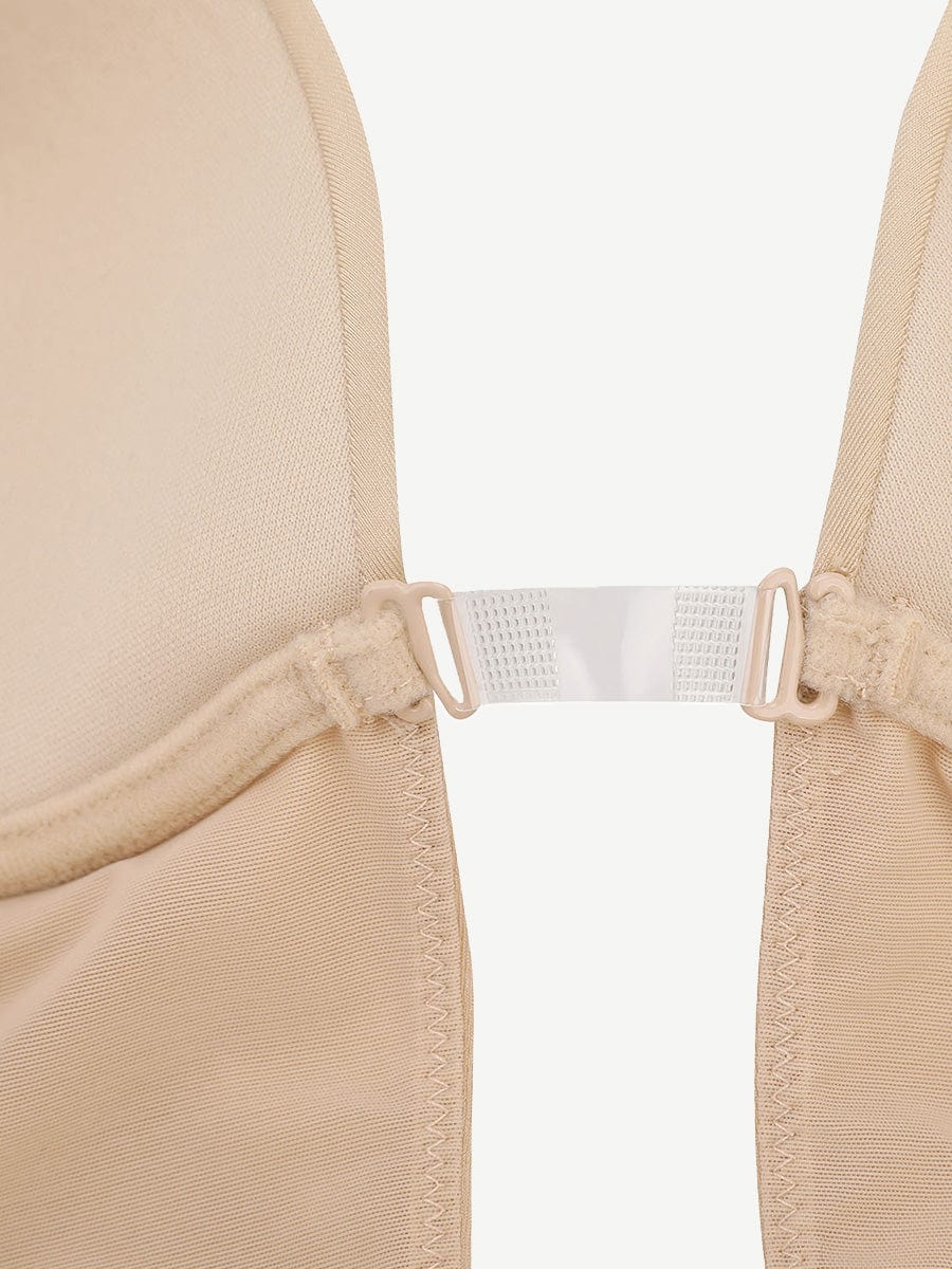 High Waist Tummy Control Shapewear Bodysuit with Nubuck Shoulder Straps - FirmaSculpt