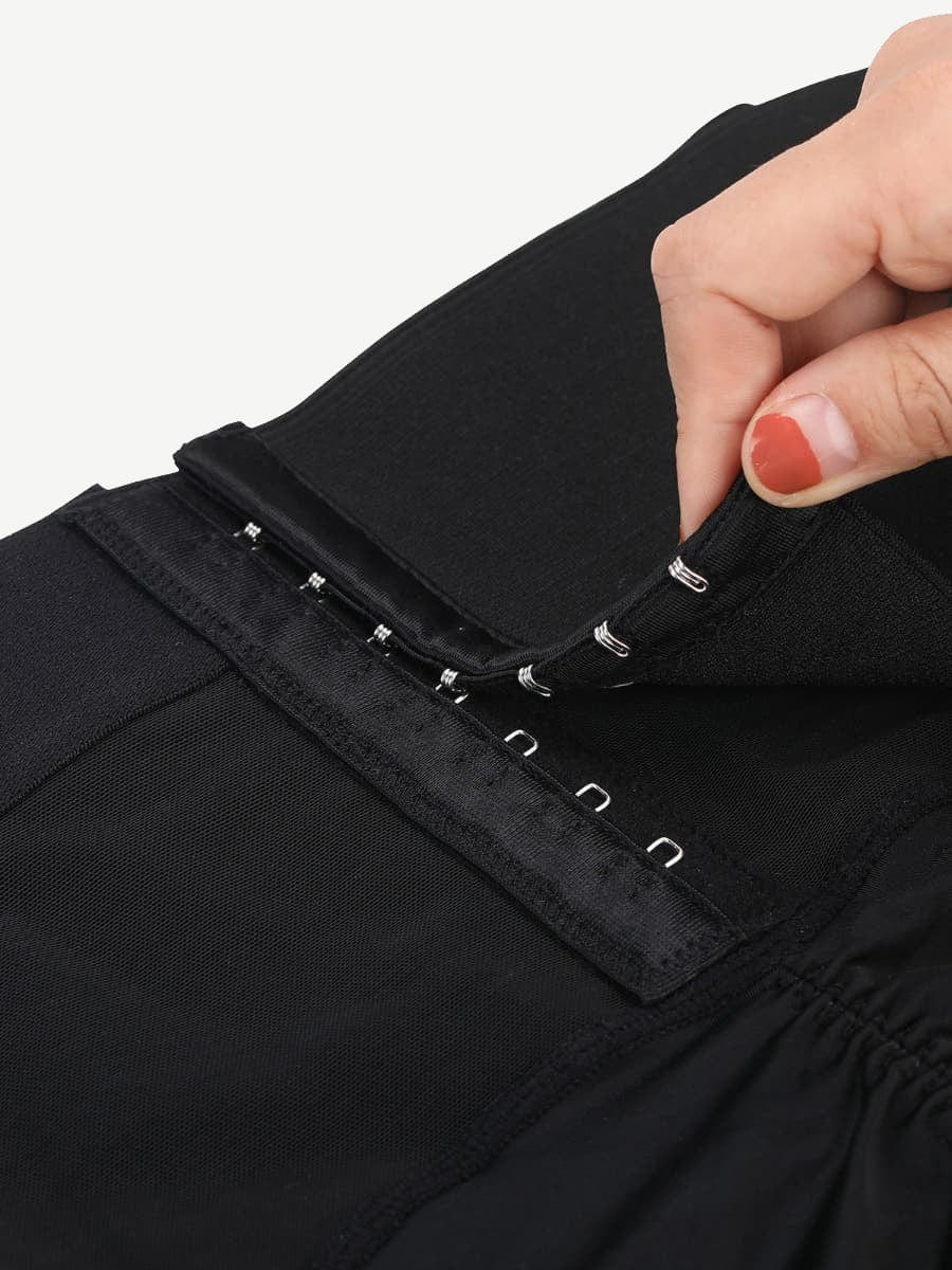 Waist Trainer Leggings with Rubber String Waist for Firm Support - FirmaControl