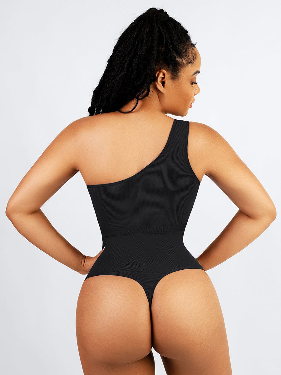 Seamless One-Shoulder Waist Tummy Control Bodysuit - FirmaSculpt