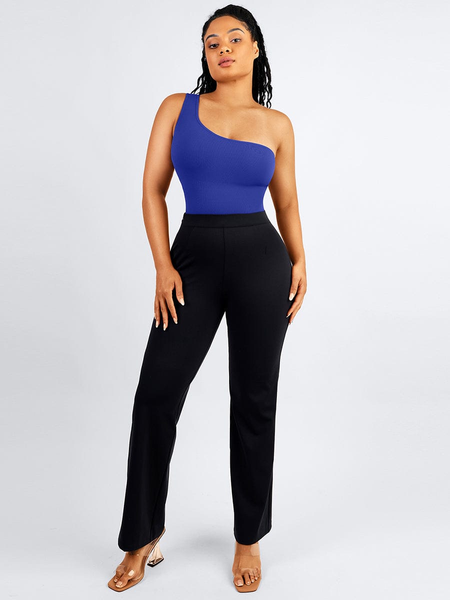 Seamless One-Shoulder Waist Tummy Control Bodysuit - FirmaSculpt