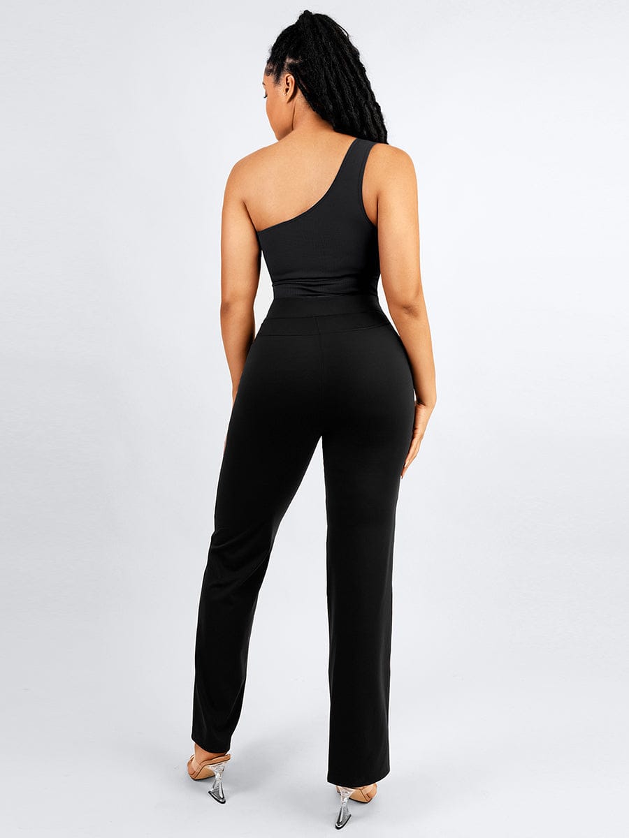 Seamless One-Shoulder Waist Tummy Control Bodysuit - FirmaSculpt
