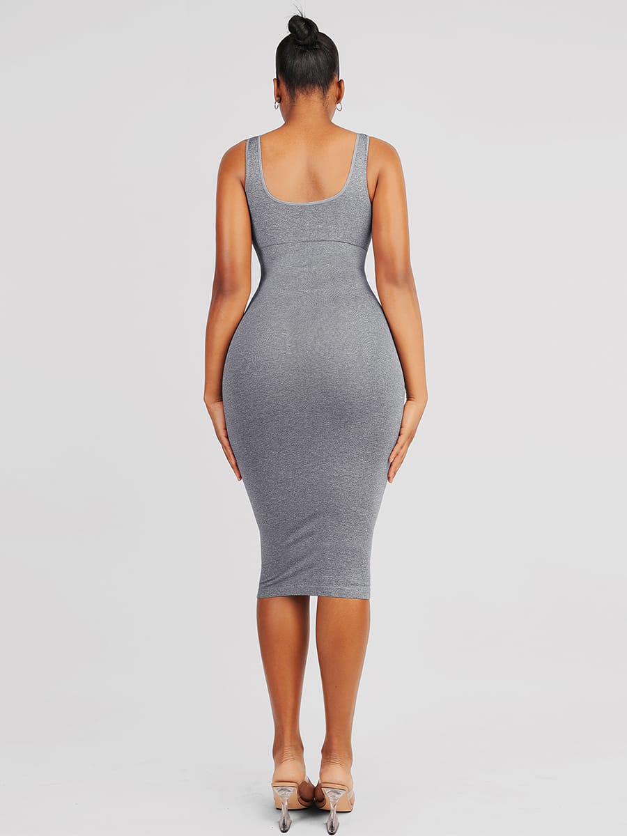 Eco-friendly Seamless Shaping Dress with U-back Design - FirmaActive