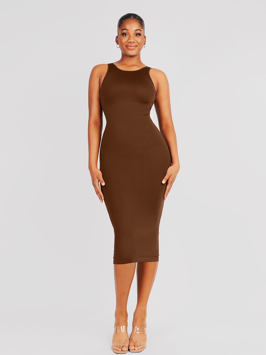 Eco-friendly Seamless Shaping Dress with U-back Design - FirmaActive