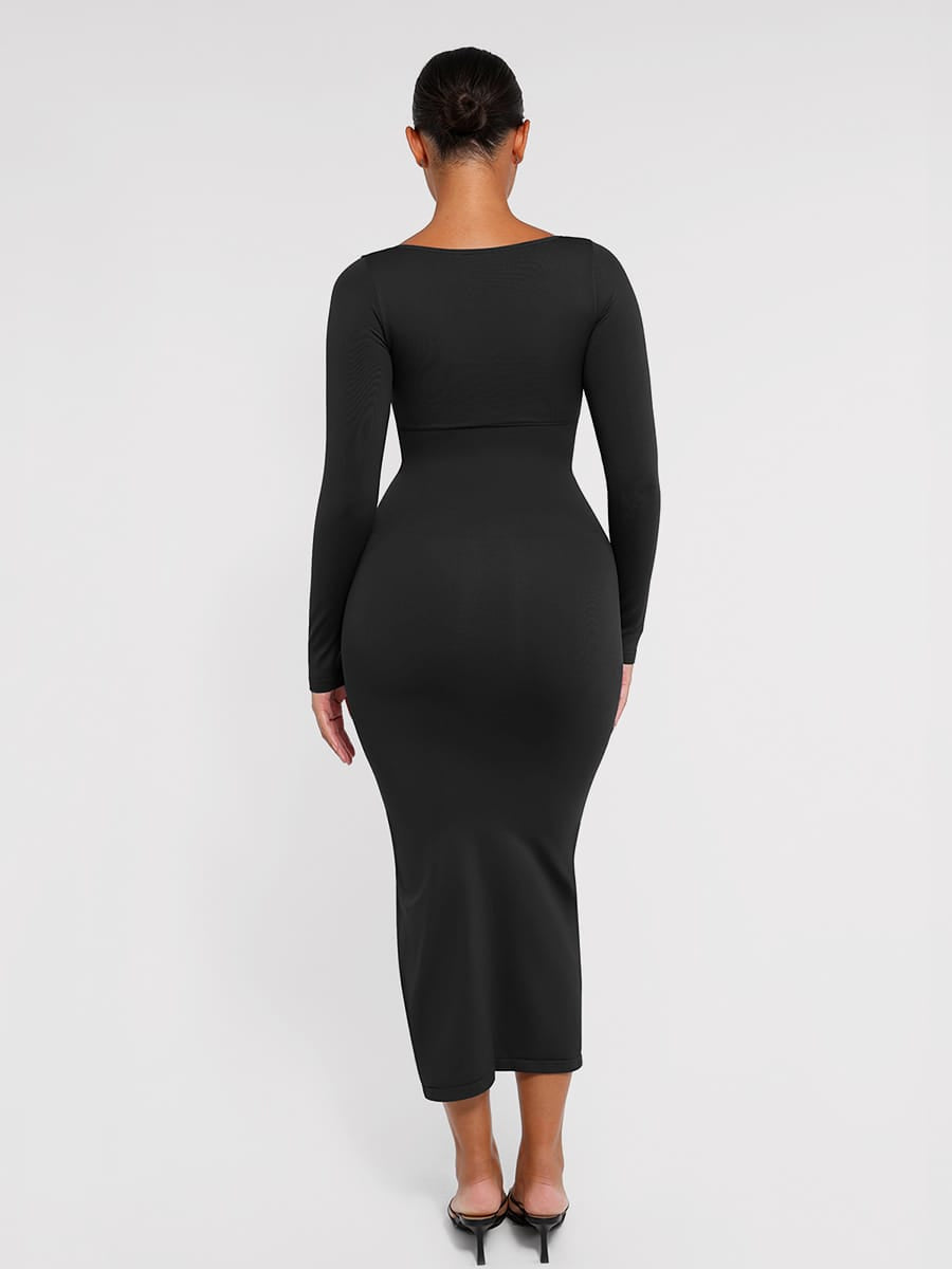 High-Slit Bust Support Shaping Dress - FirmaSculpt