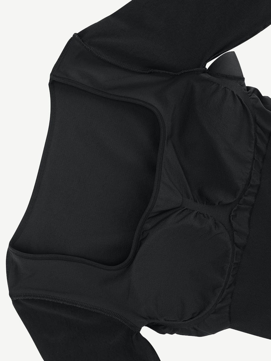 Eco-friendly Seamless Square Neck Long Sleeve Shaper Dress - FirmaSculpt